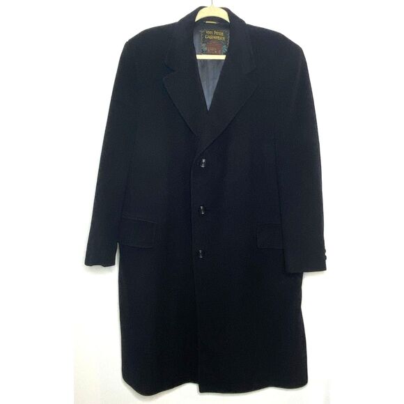Lanzetti Blue Pure Cashmere Long Lined Winter Elegant Tailored Workcore Coat - Picture 1 of 13